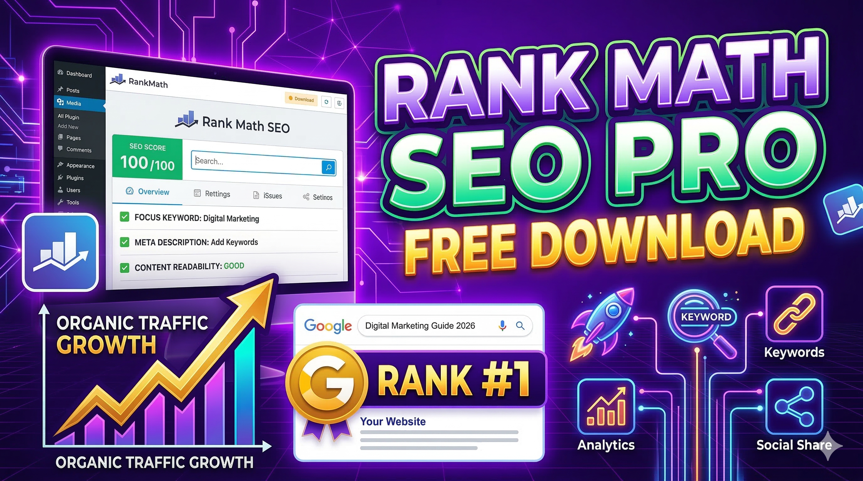 Rank Math SEO Pro Free Download Latest Version