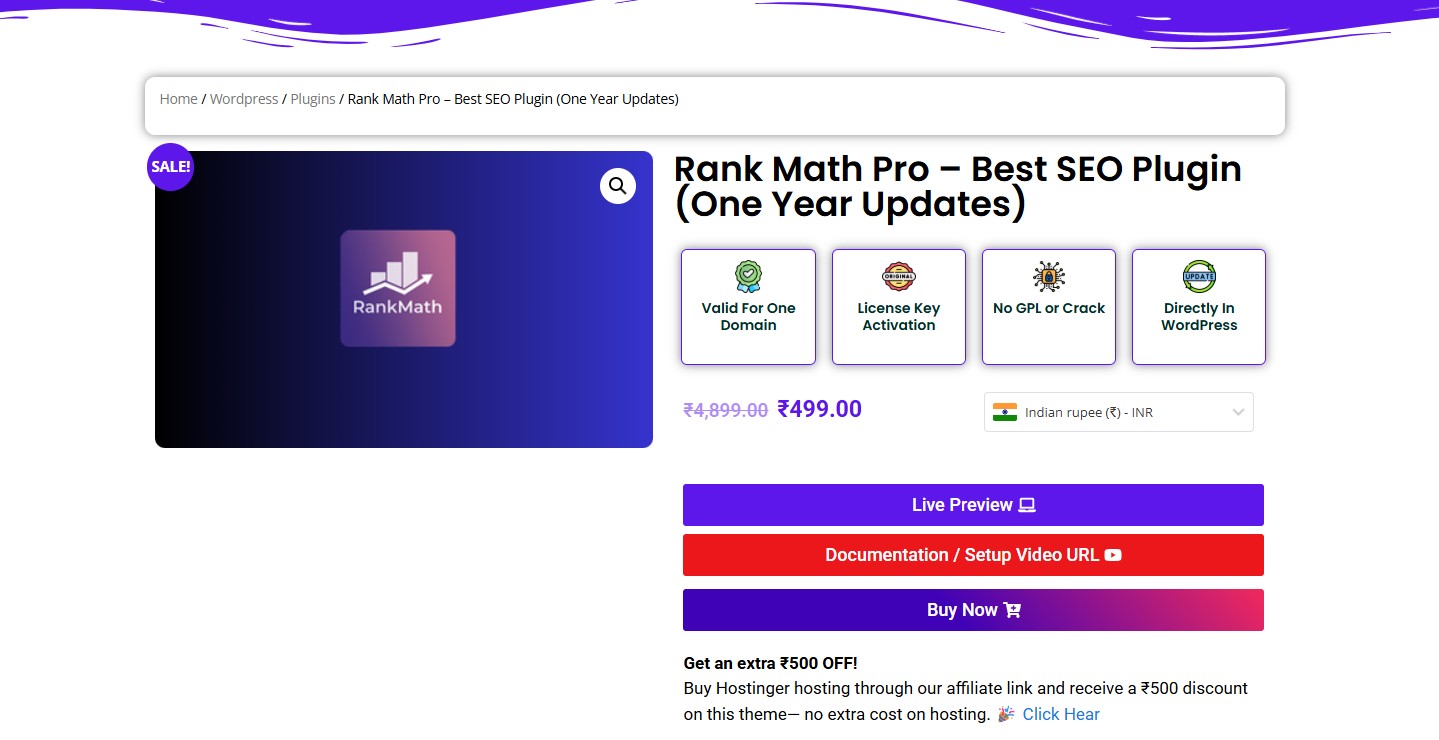 Rank Math SEO Pro at a cheap price