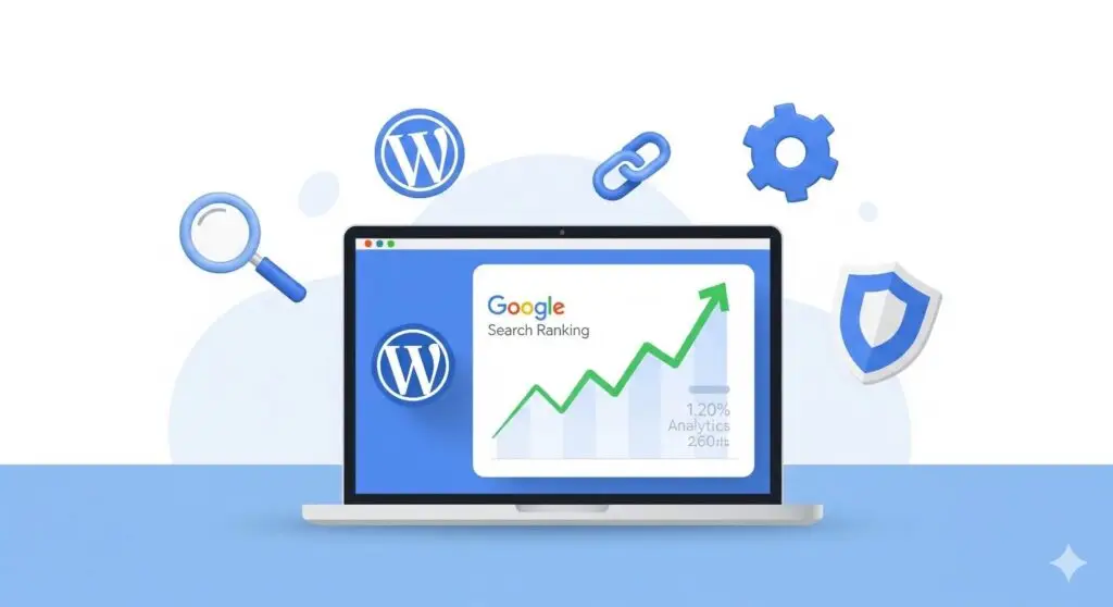 WordPress SEO guide 2026 website optimization concept